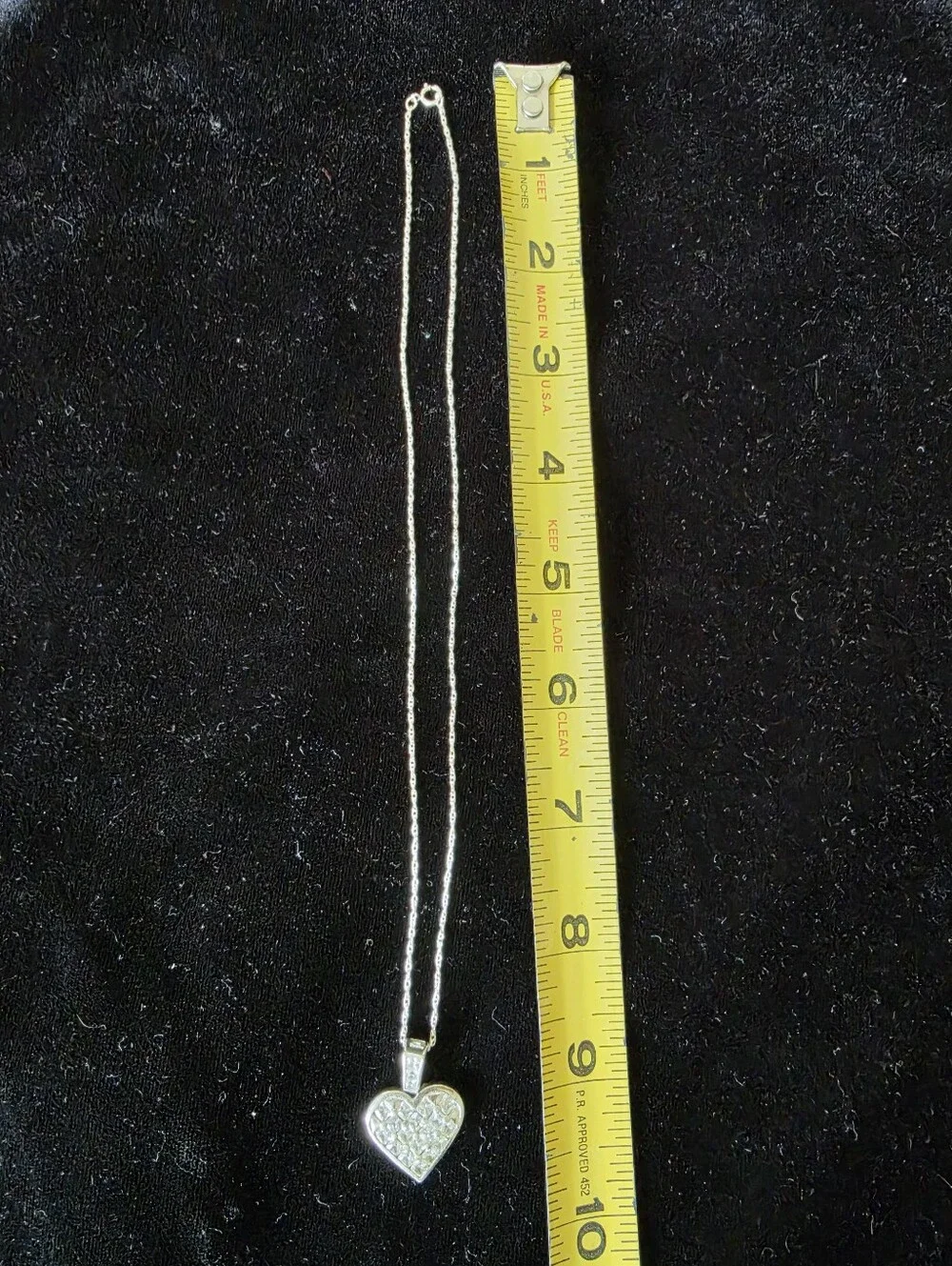 925 Sterling silver heart necklace with Czs